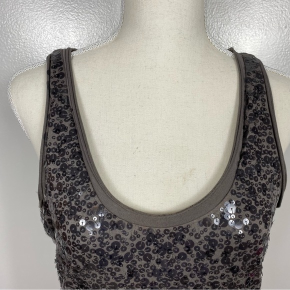 Garnet Hill sequined top and matching sequined skirt set in mocha - Picture 9 of 16